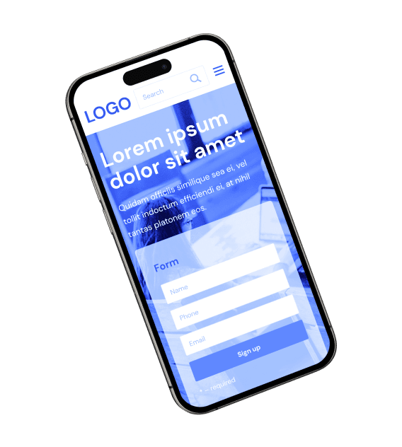 Web design mobile mockup